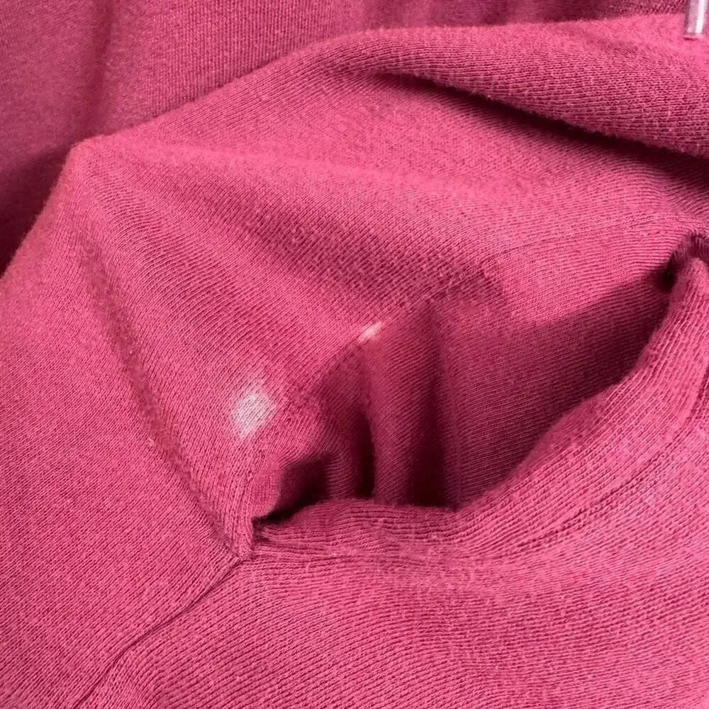 PINK Victorias Secret Maroon Varsity Cowl Neck Hooded Sweater Large